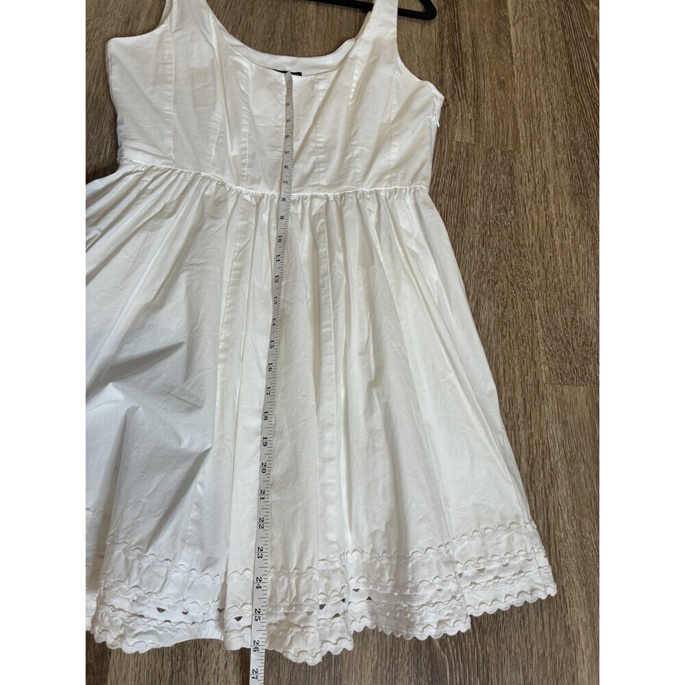 J Crew Fit and Flare Mini Dress with Rickrack Trim in White Size 10 - Picture 10 of 10